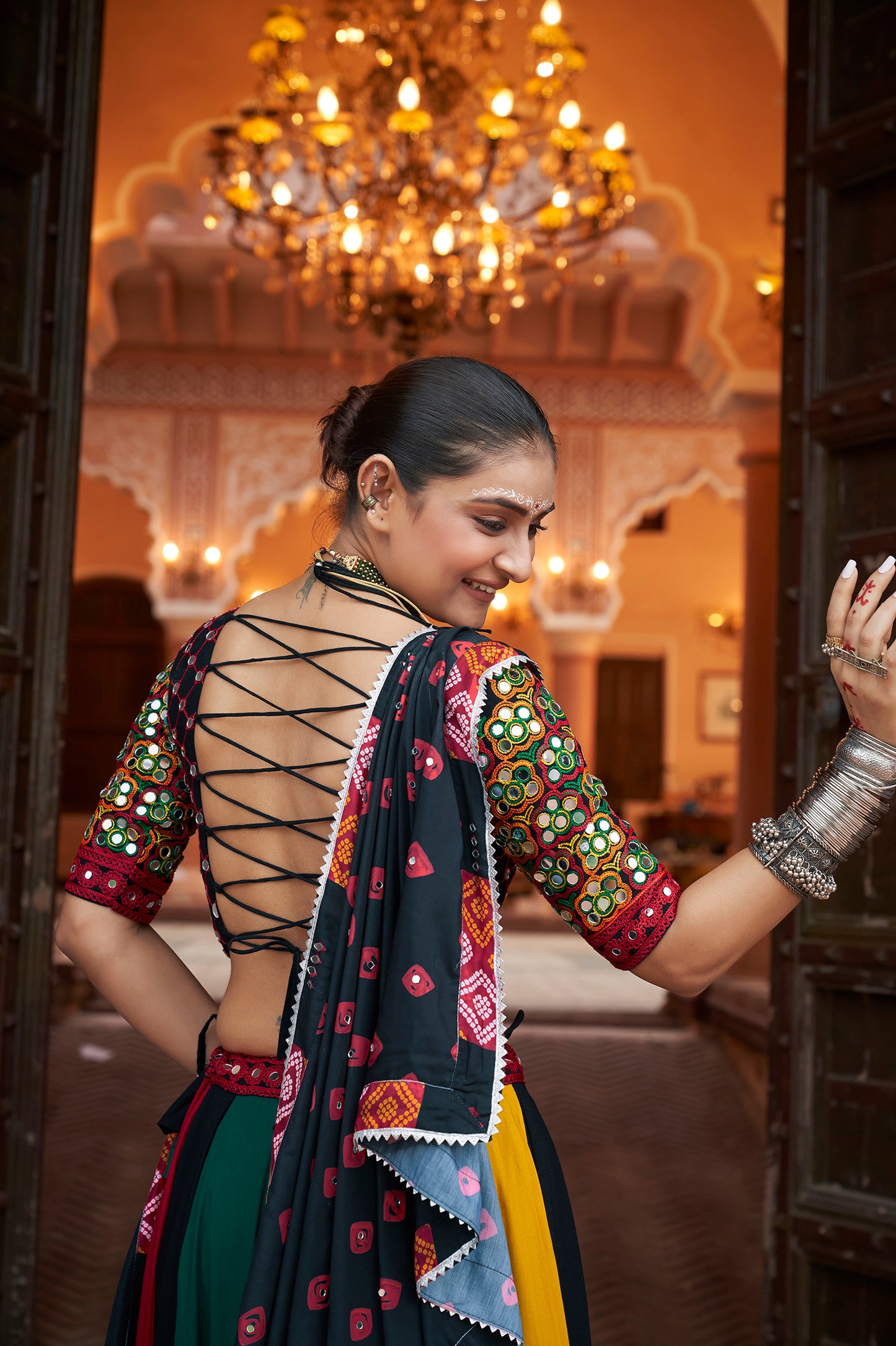 Black Multi Colour Very Exclusive Navratri Chaniya Choli for Women