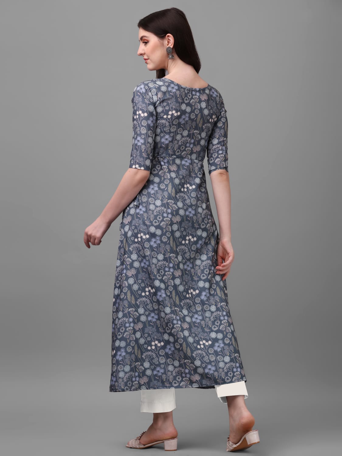 EXCLUSIVE RAYON FLORAL A-LINE KURTA WITH PANT