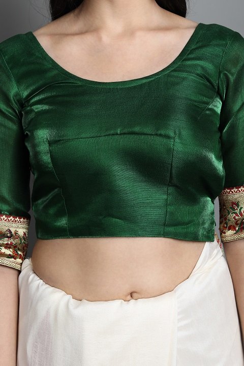 Patola Silk Saree | White, Bottle Green, Red Panetar Wedding Saree | Doli Design Saree