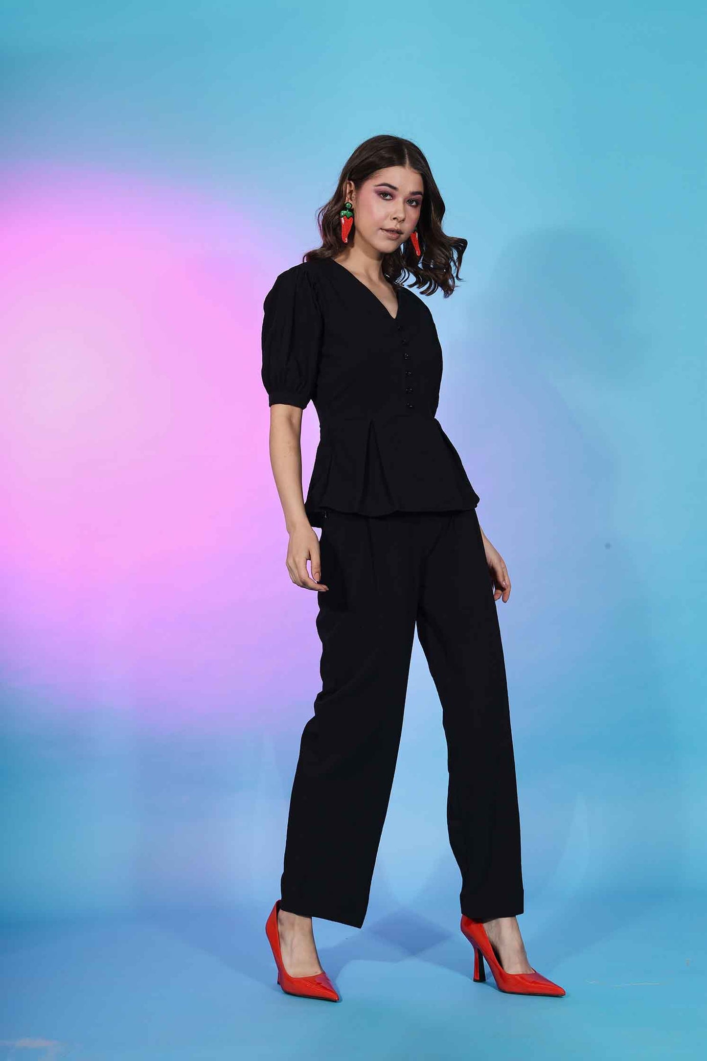 Stylish Designer Navy Blue Fancy Fabric Co-Ords