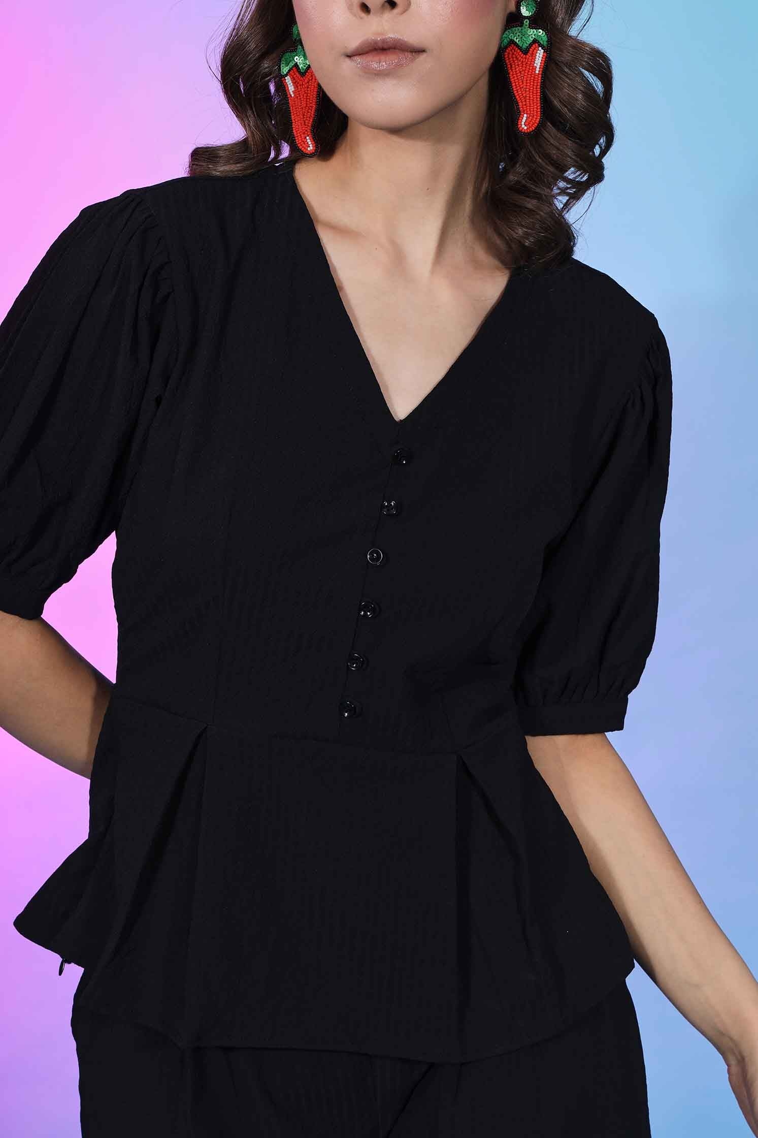 Stylish Designer Navy Blue Fancy Fabric Co-Ords