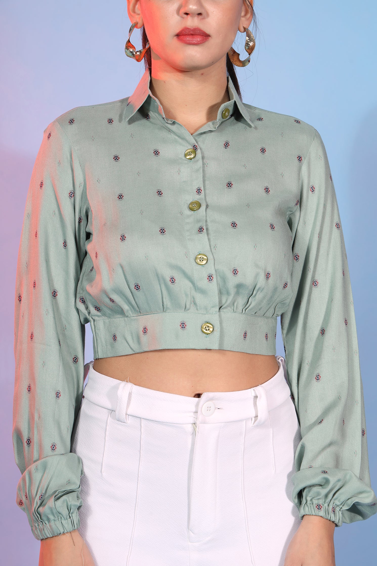 Pista Viscose Reyon Casual Designer Top