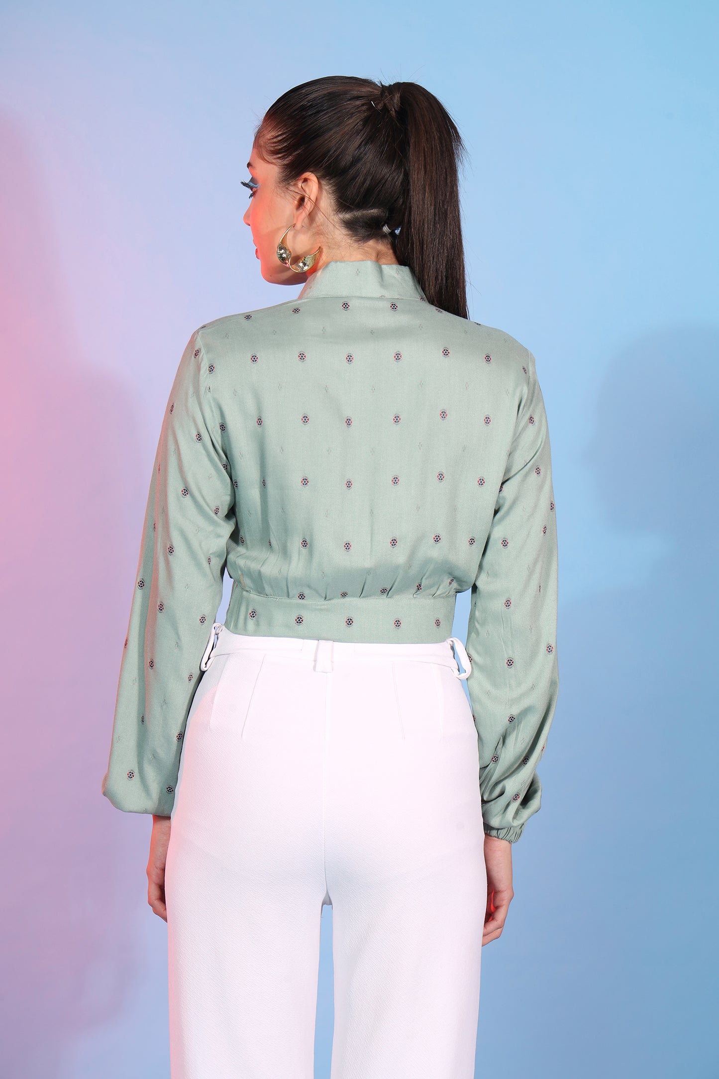 Pista Viscose Reyon Casual Designer Top