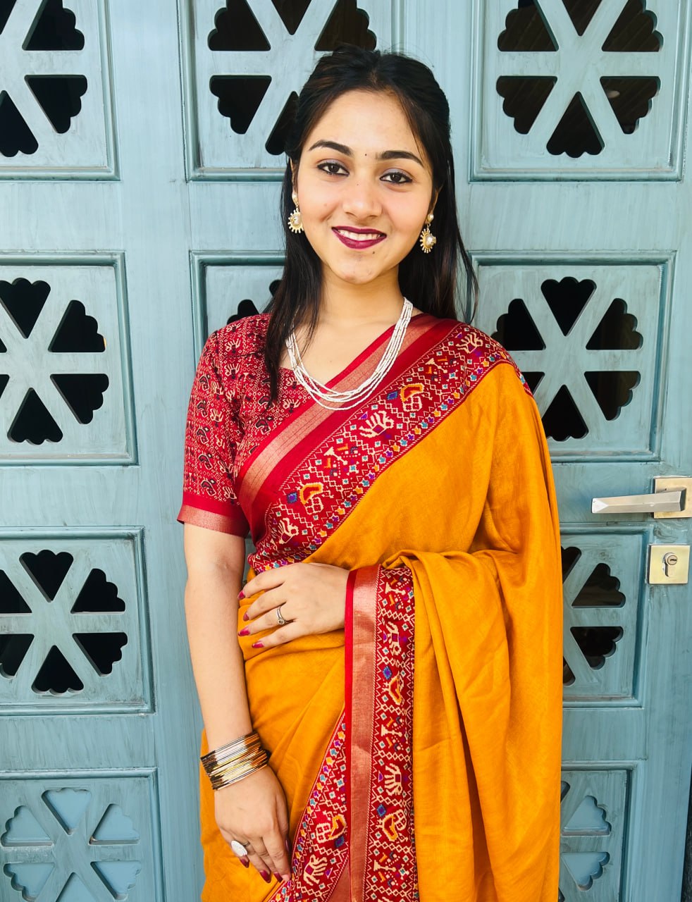 Musterd Soft Mul Mul Cotton Silk Kalamkari Prints Saree