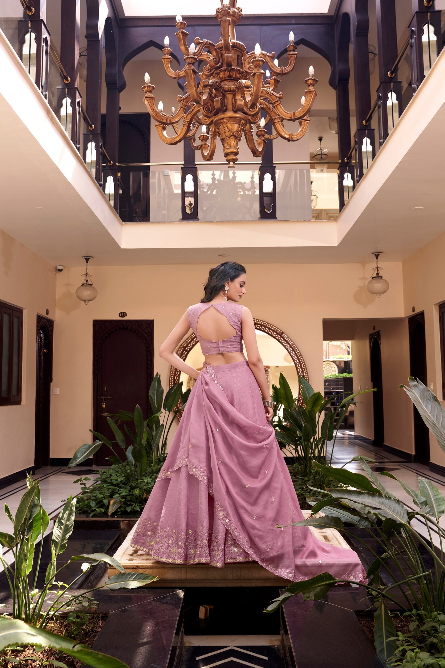 Pink New Crush Pearl Coding And Sequins Embroidery Work Lehenga Choli