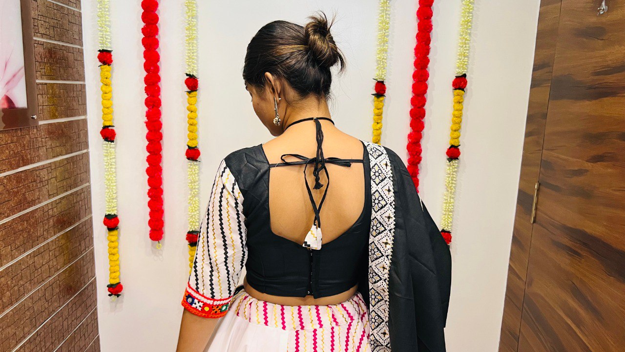 Rajwadi Pure Cotton Silk Printed With Lace Work Navratri Lehenga Choli