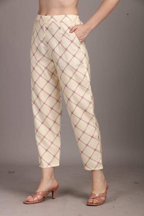 Pink Heavy Rayon Digital Print Kurti Pant