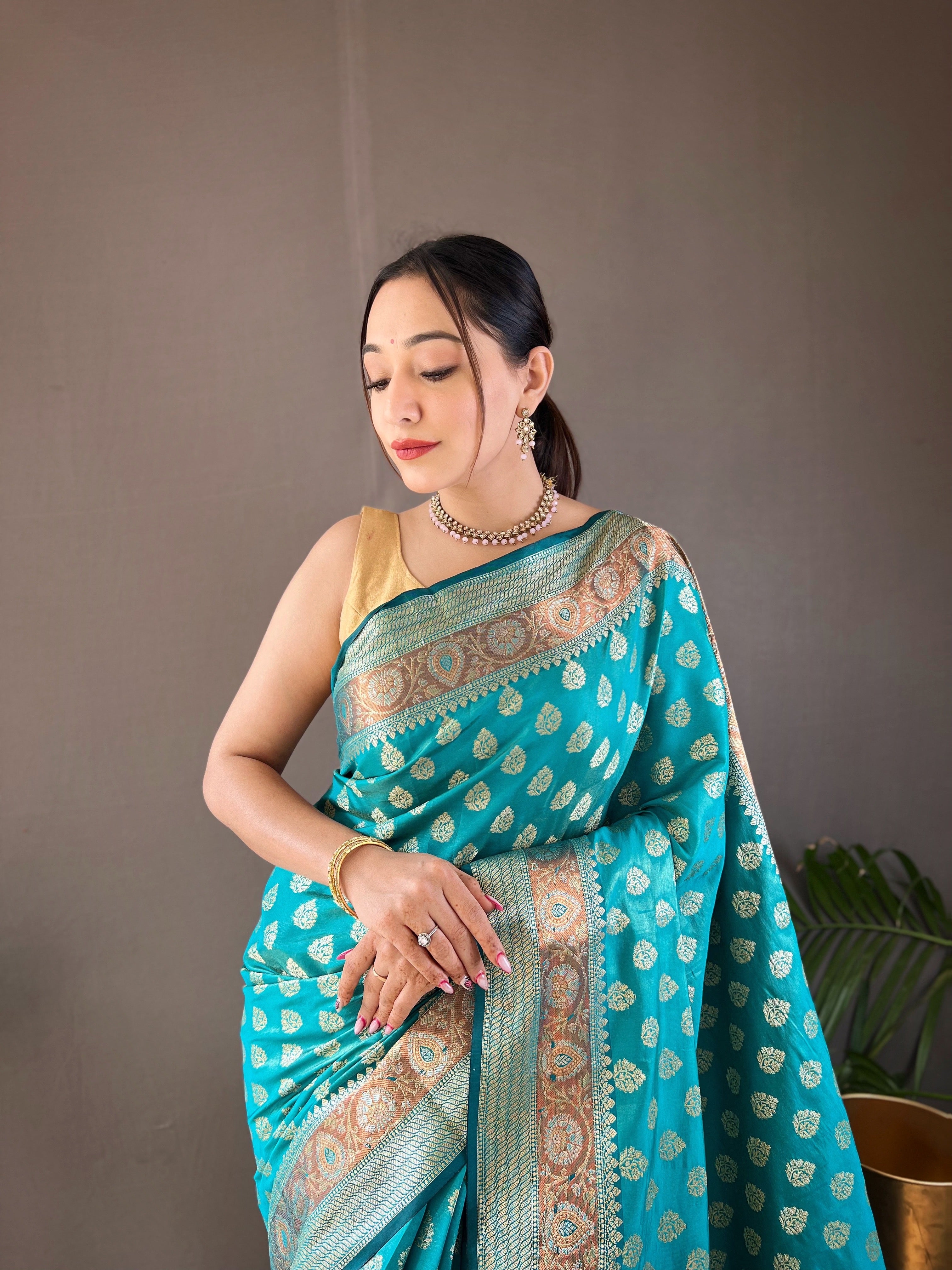 Rama Soft Silk Rich Pallu Woven Saree