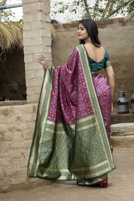 Rani Banarasi Weaving Silk Saree Collection