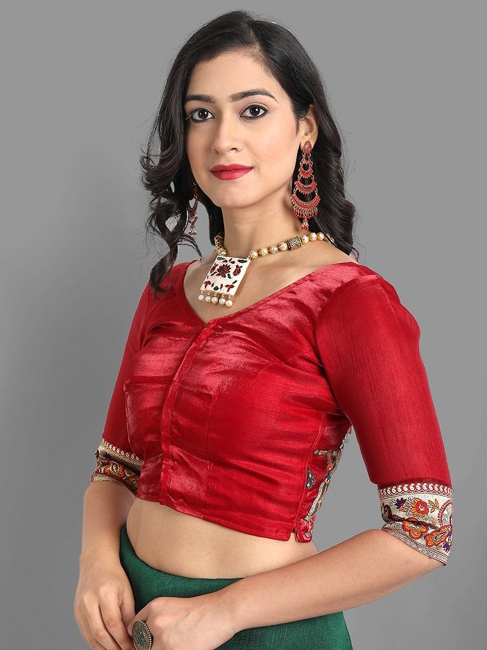 Dark Green And Maroon Panetar Patola Silk Wedding Saree