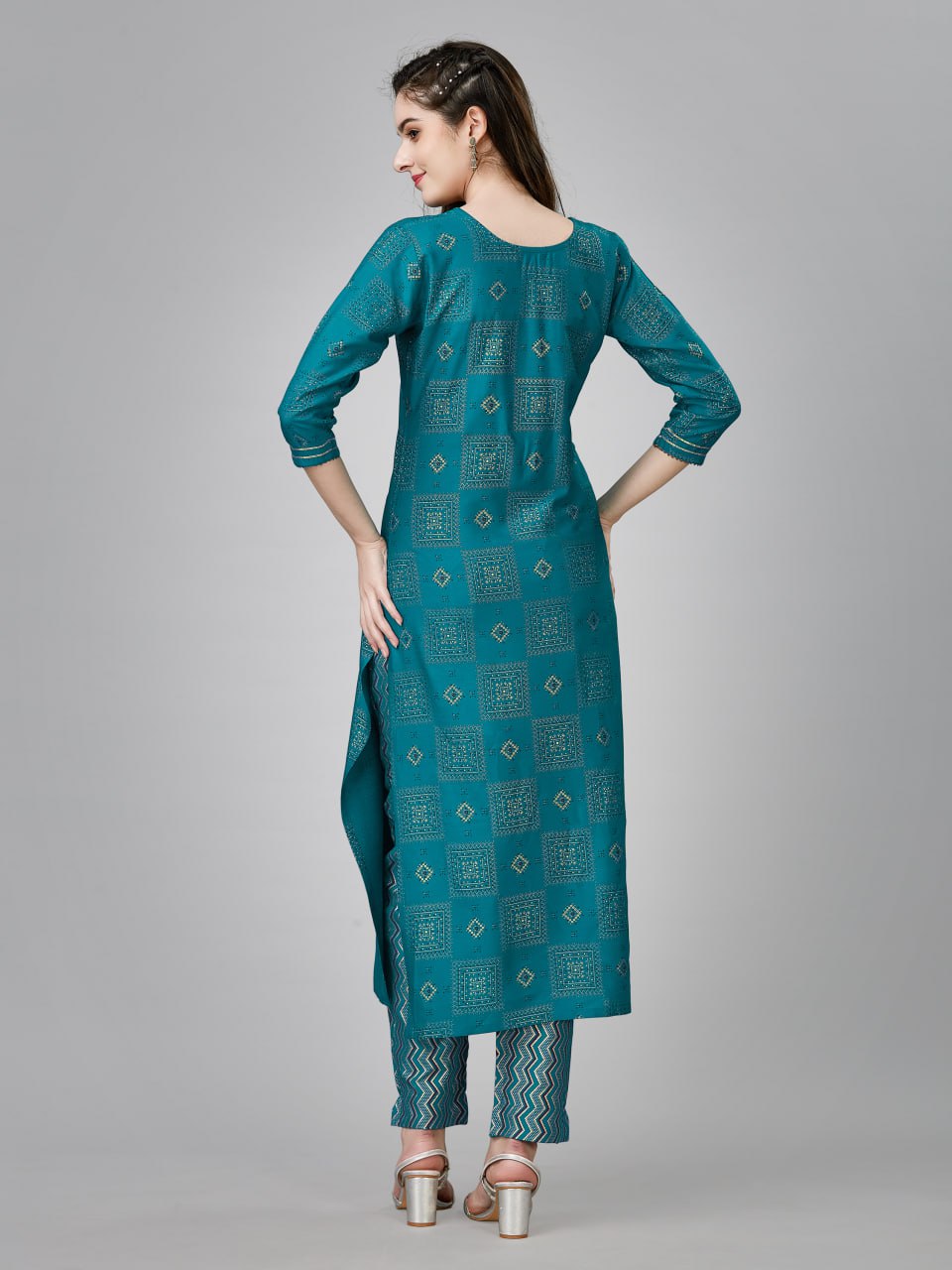 Rama Color Fully Stiched Rayon Kurti and Pant