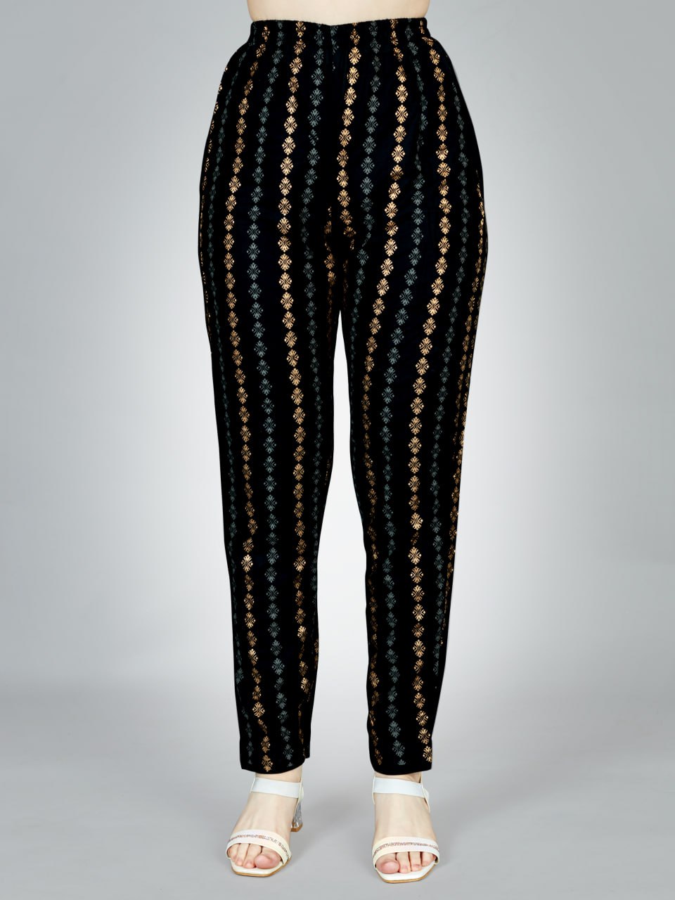 Black Color Heavy Rayon 14 Kgs With Embroidery Work Kurti and Pant