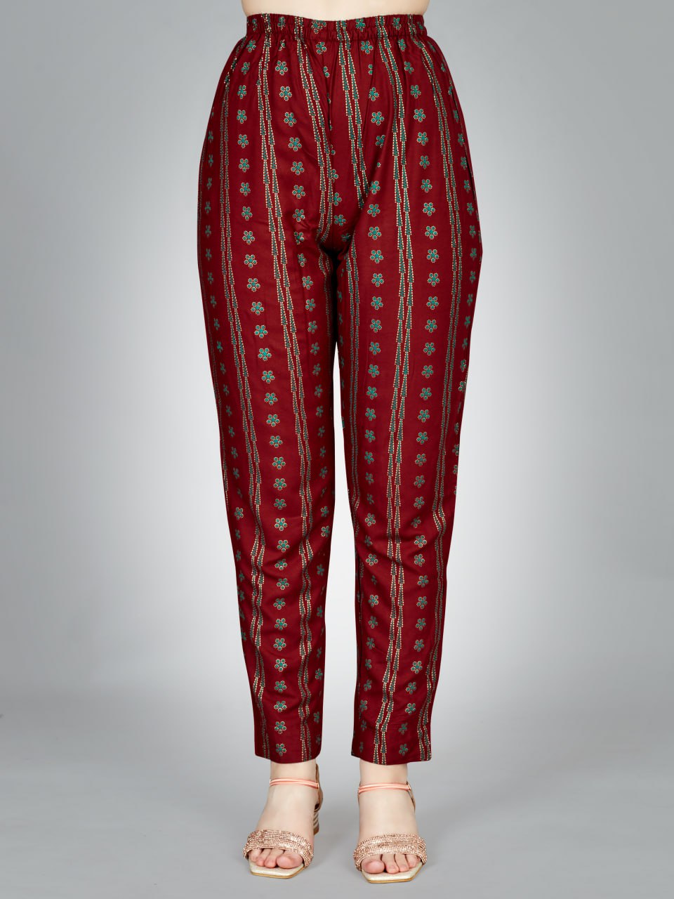 Maroon Color Heavy Rayon 14 Kgs With Embroidery Work Kurti and Pant