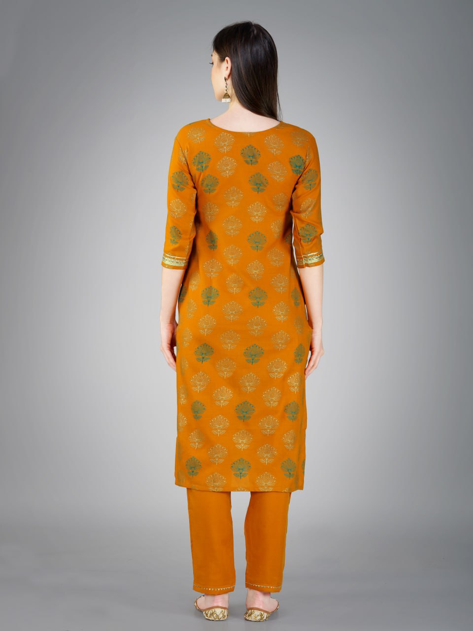 Yellow Color Cotton Magic Slub with Embroidery & Sequence Work Pant Kurti Pant Dupatta