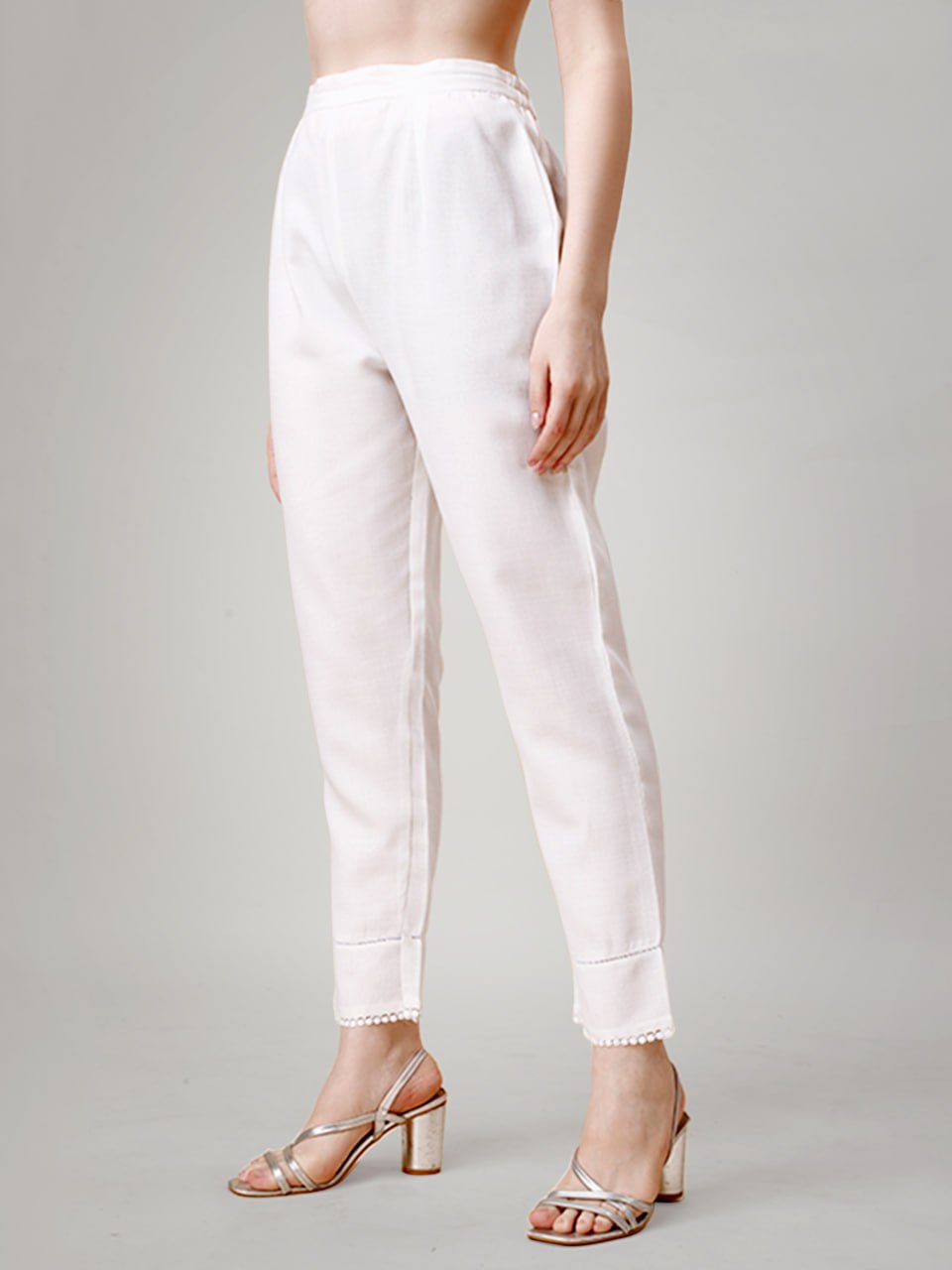 Rust Color Cotton Blend with Embroidery & Sequence Work Pant - Kurti Pant Dupatta