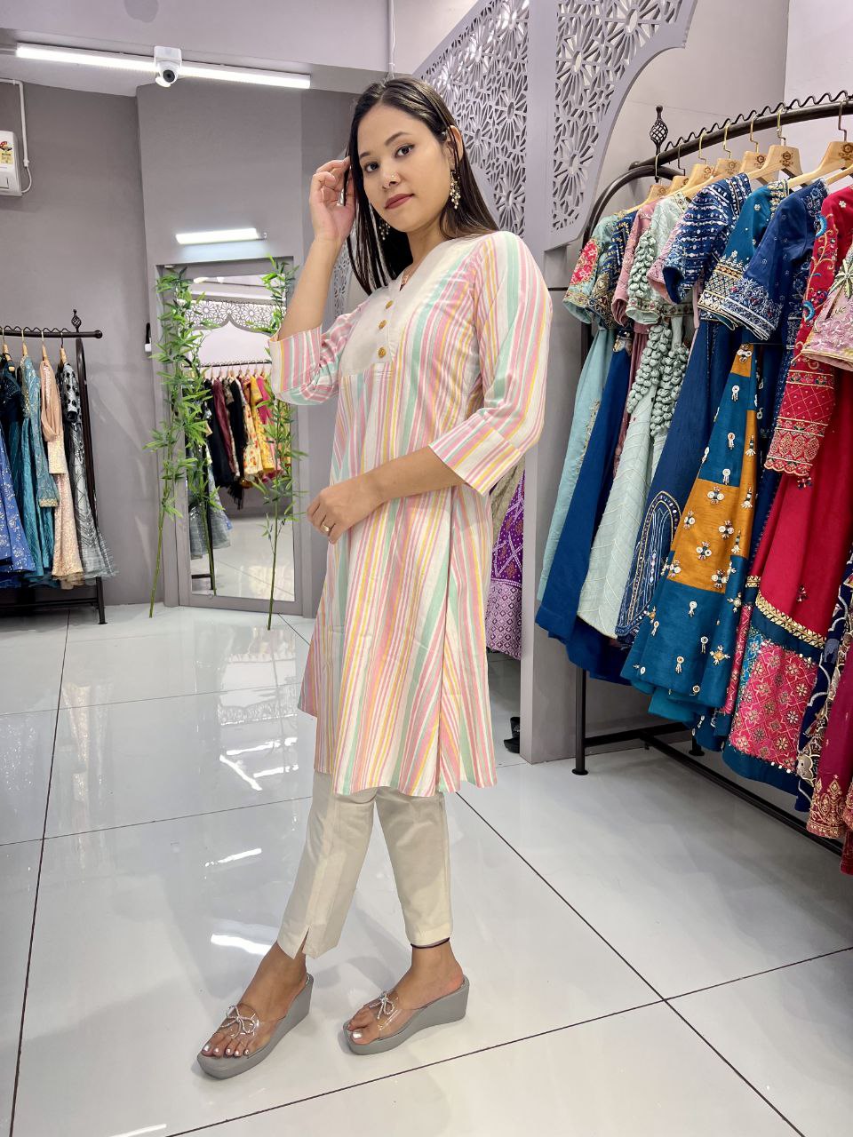 Designer Heavy Cotton Lining Kurti Pant
