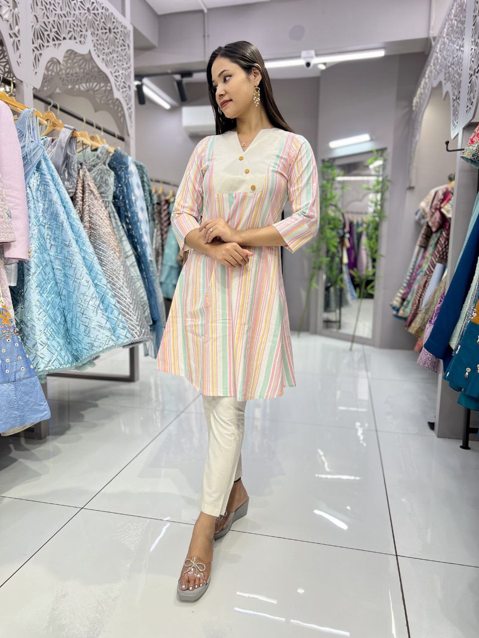 Designer Heavy Cotton Lining Kurti Pant