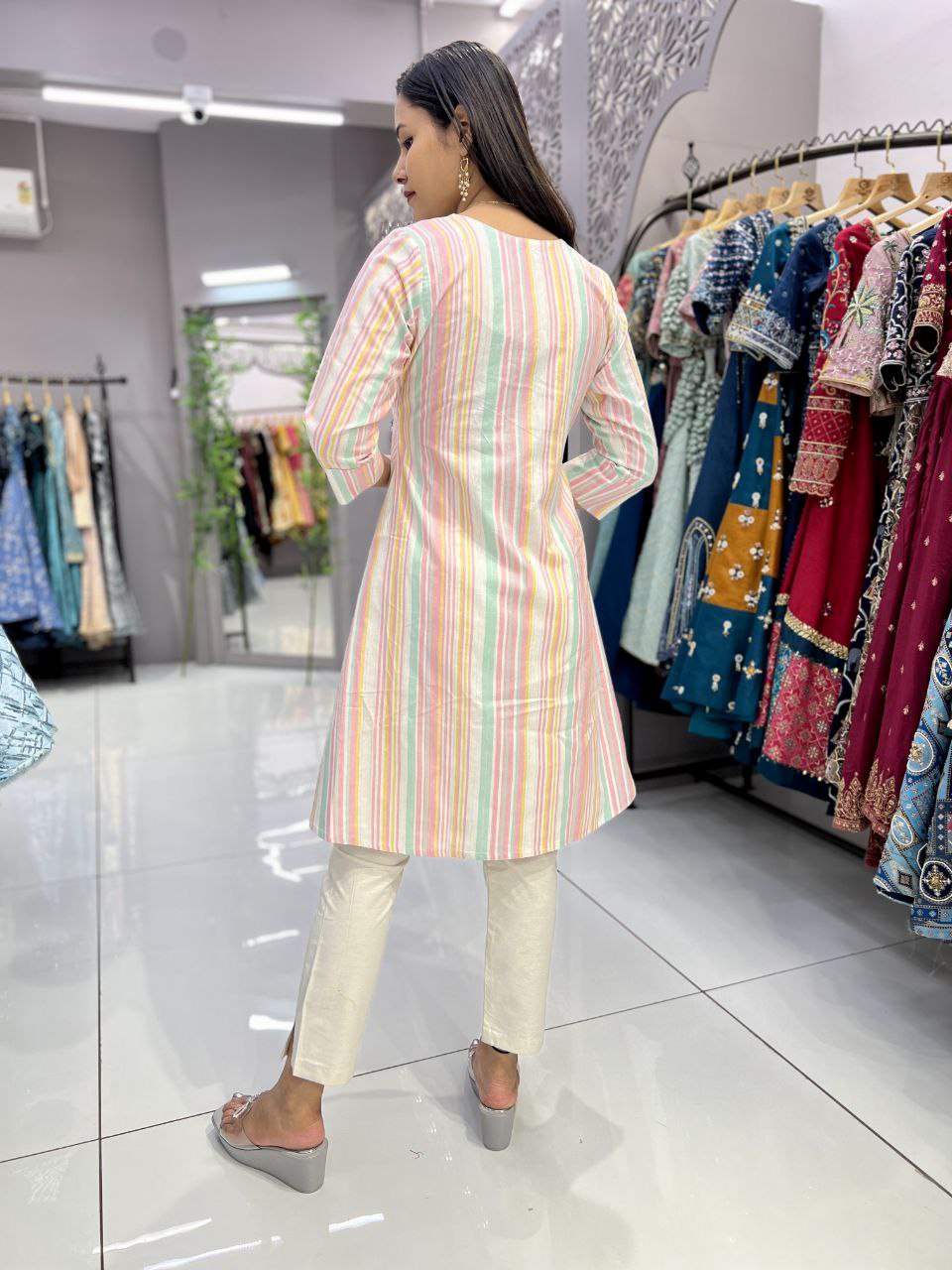Designer Heavy Cotton Lining Kurti Pant