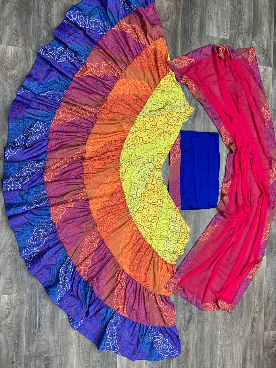 Navratri Special Lehengha With Bandhani Printed Lehenga Choli With Dupatta