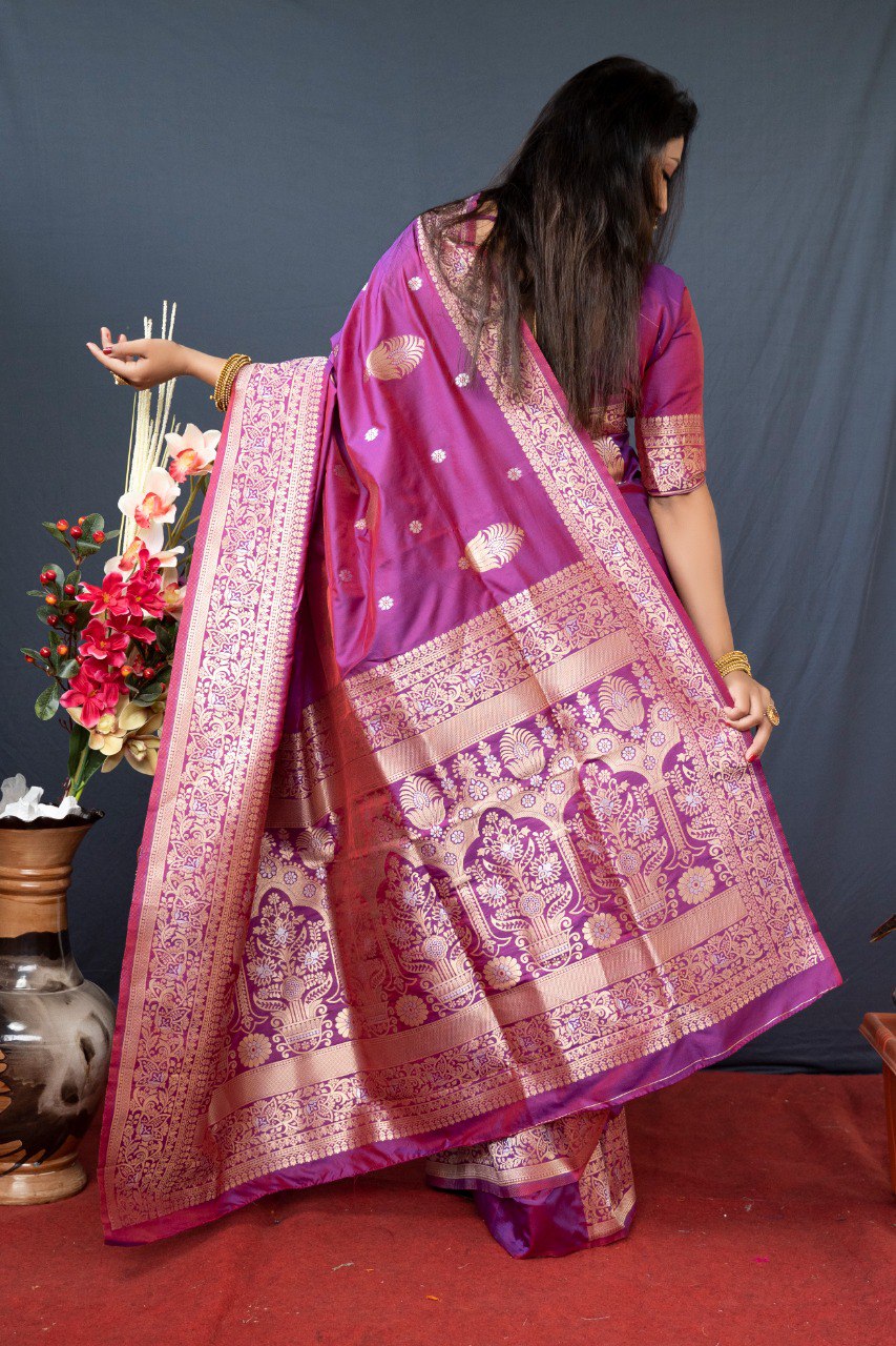 Kanchipuram Pure Silk With gold jari handloom saree