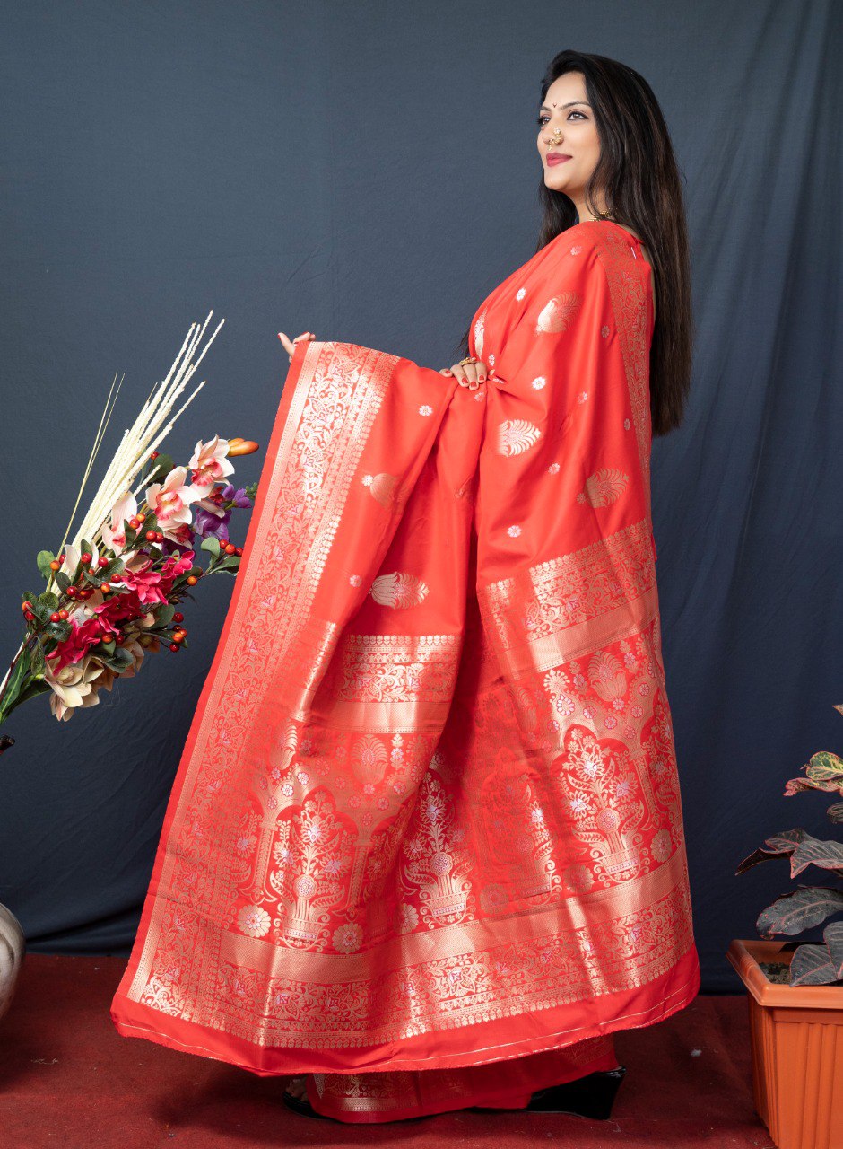 Kanchipuram Pure Silk With gold jari handloom saree