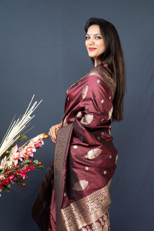 Kanchipuram Pure Silk With gold jari handloom saree