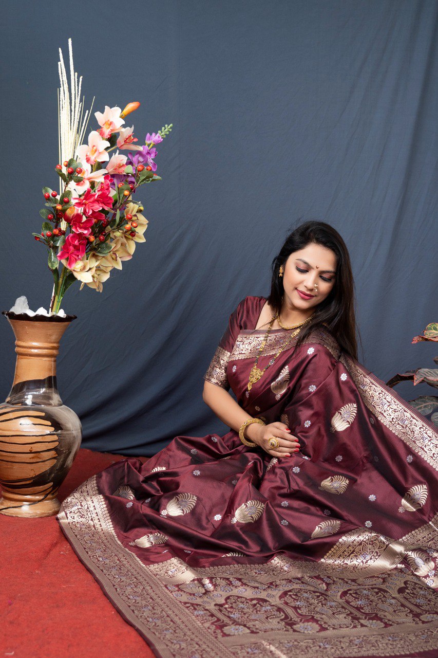Kanchipuram Pure Silk With gold jari handloom saree
