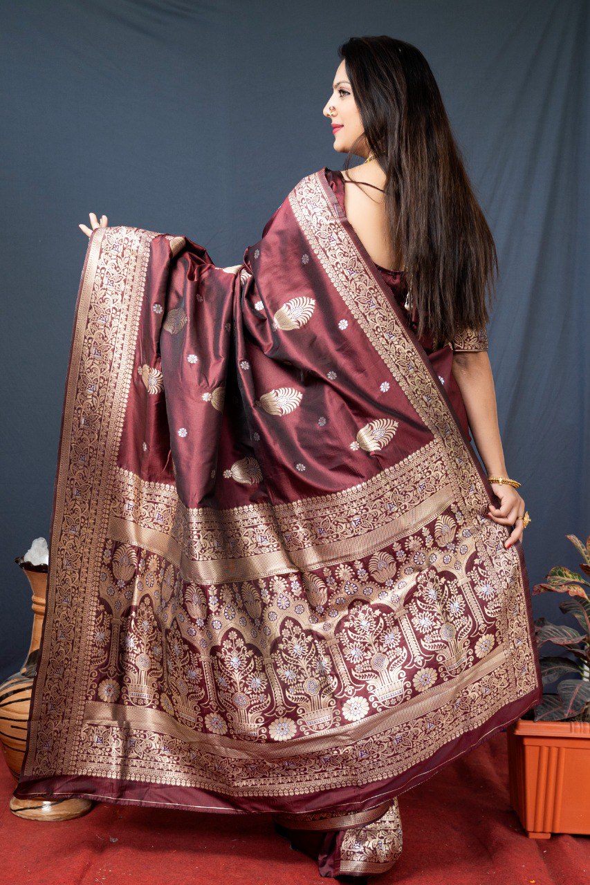 Kanchipuram Pure Silk With gold jari handloom saree