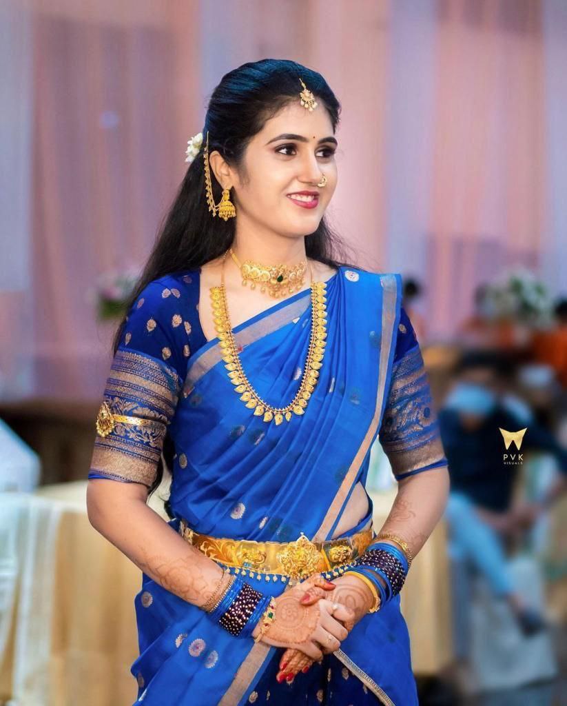 Blue Kanjiveram Silk Zari Lehanga With Blouse Along With Heavy Jacqurad Jari Work Duppta