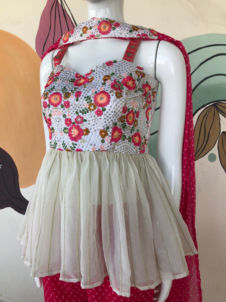 Raja Rani Georgette Heavy Embroidery Thread Zari Sequence Work Sharara Set