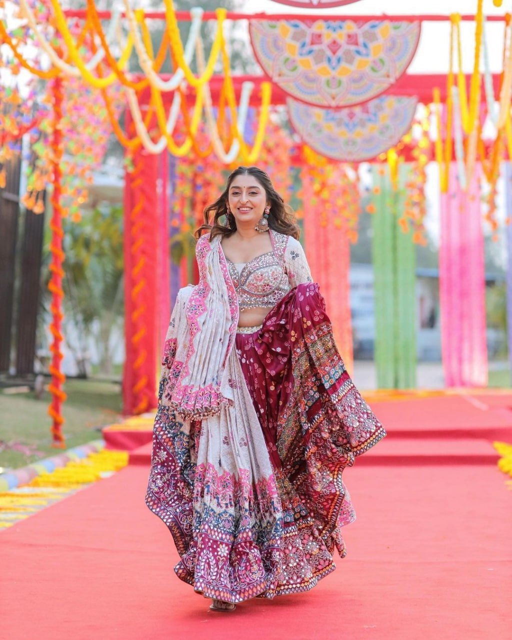 White Colour Fancy Digital Printed Work Lahenga Choli With Dupatta