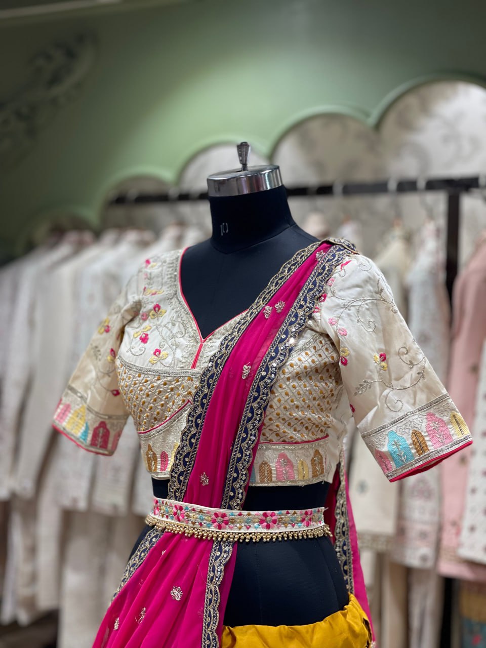 Haldi Bridal Lahenga Choli With Heavy Taffeta Silk Fully Stitched