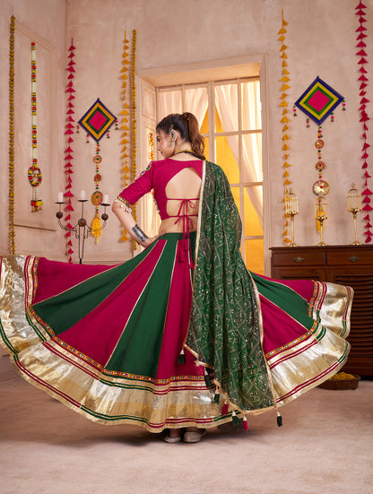 Festive Viscose Cotton Multi Color Navratri Lehenga Choli