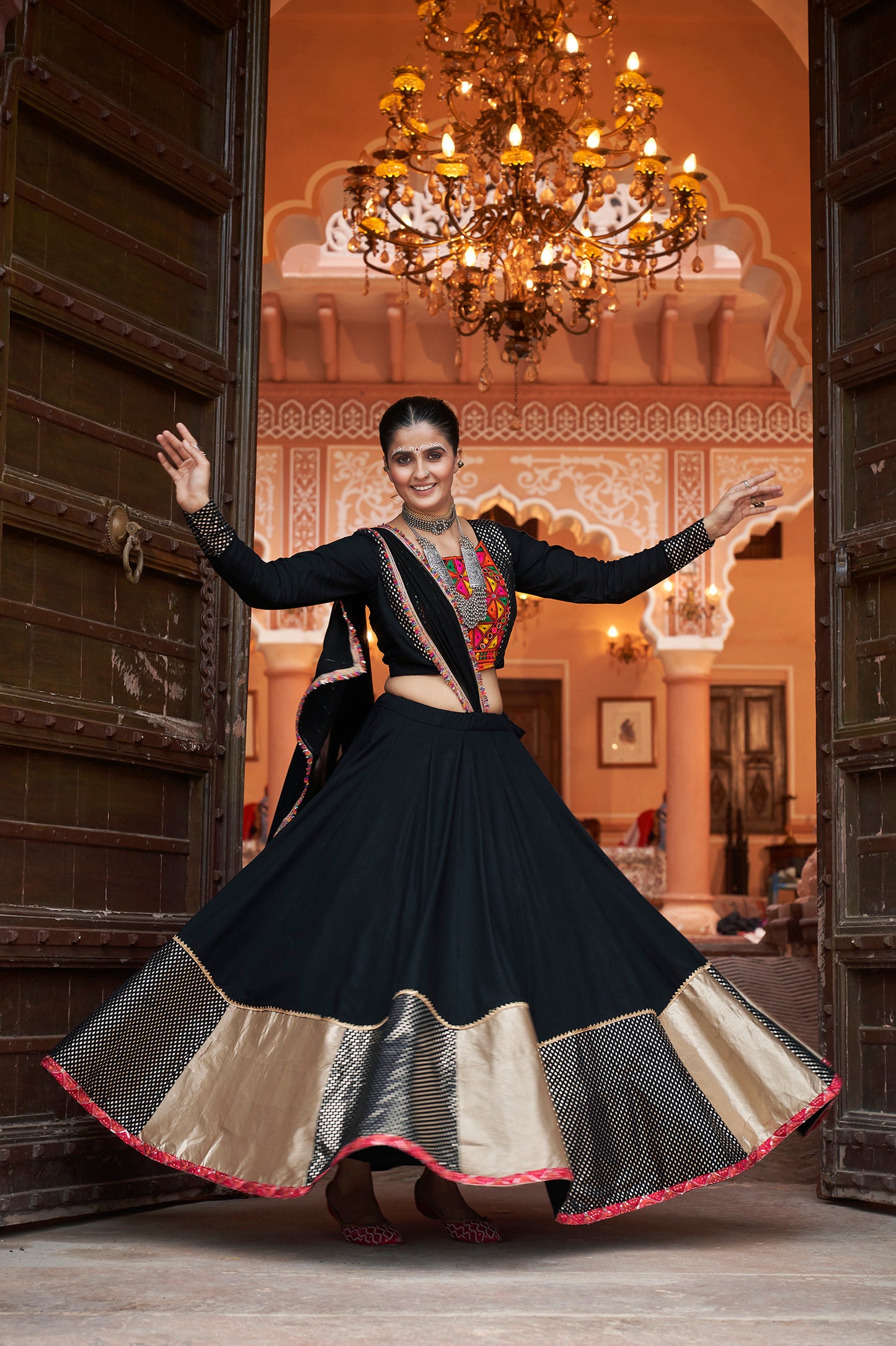 Most Beautiful Black Colour Chaniya Choli for this Navratri Season