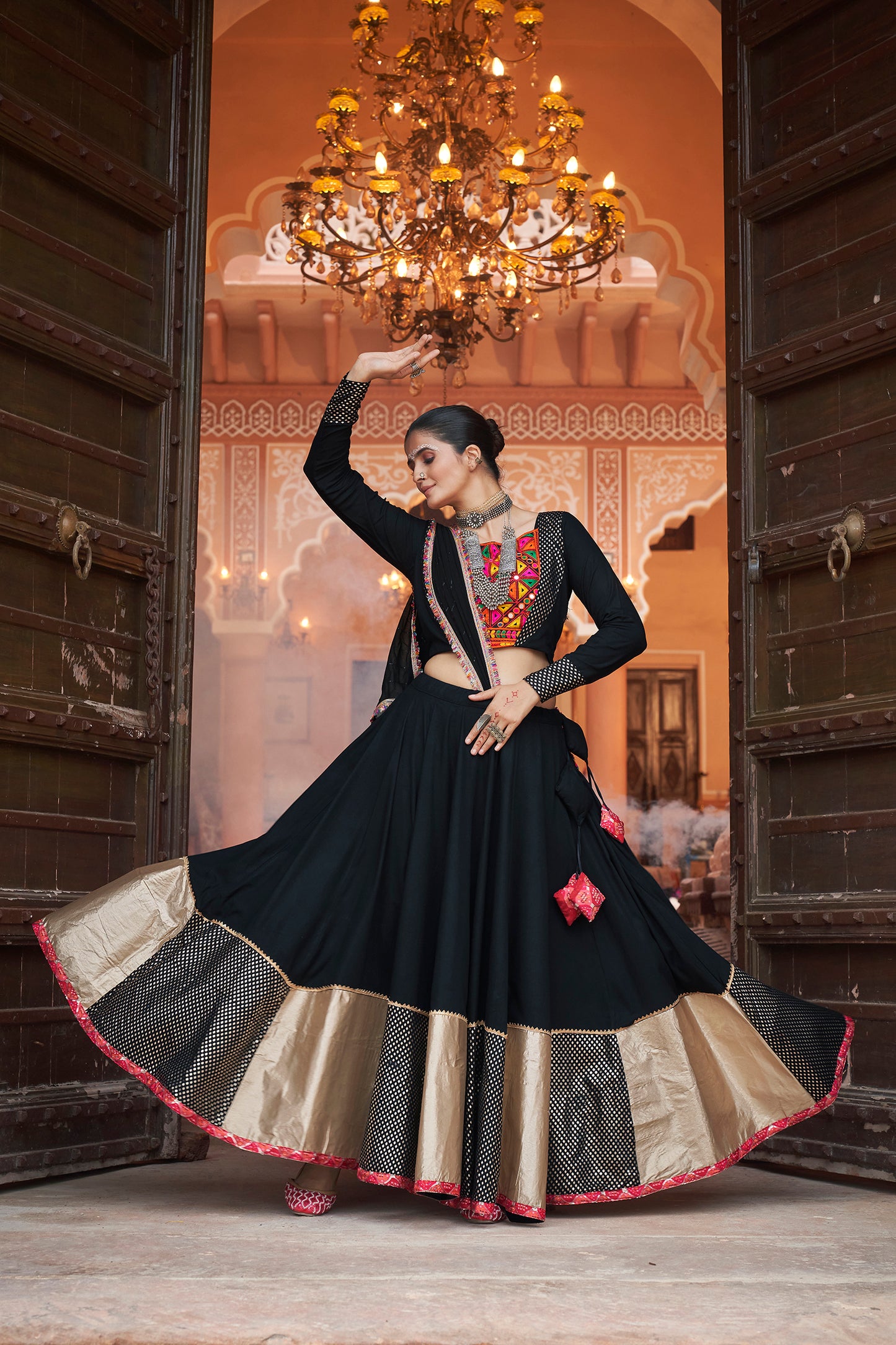 Most Beautiful Black Colour Chaniya Choli for this Navratri Season