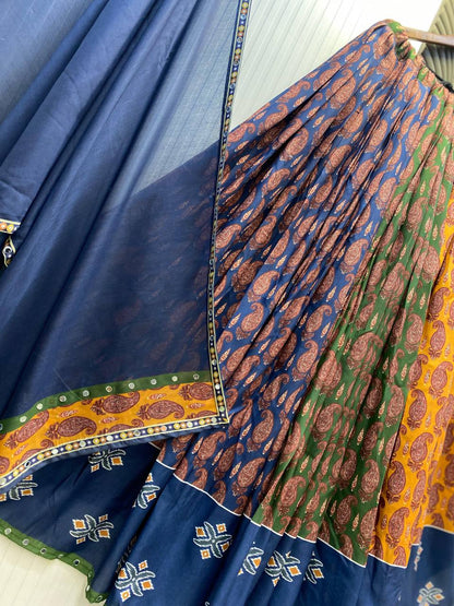 Multicolor Rayon Real Mirror Work Navratri Lehenga Choli