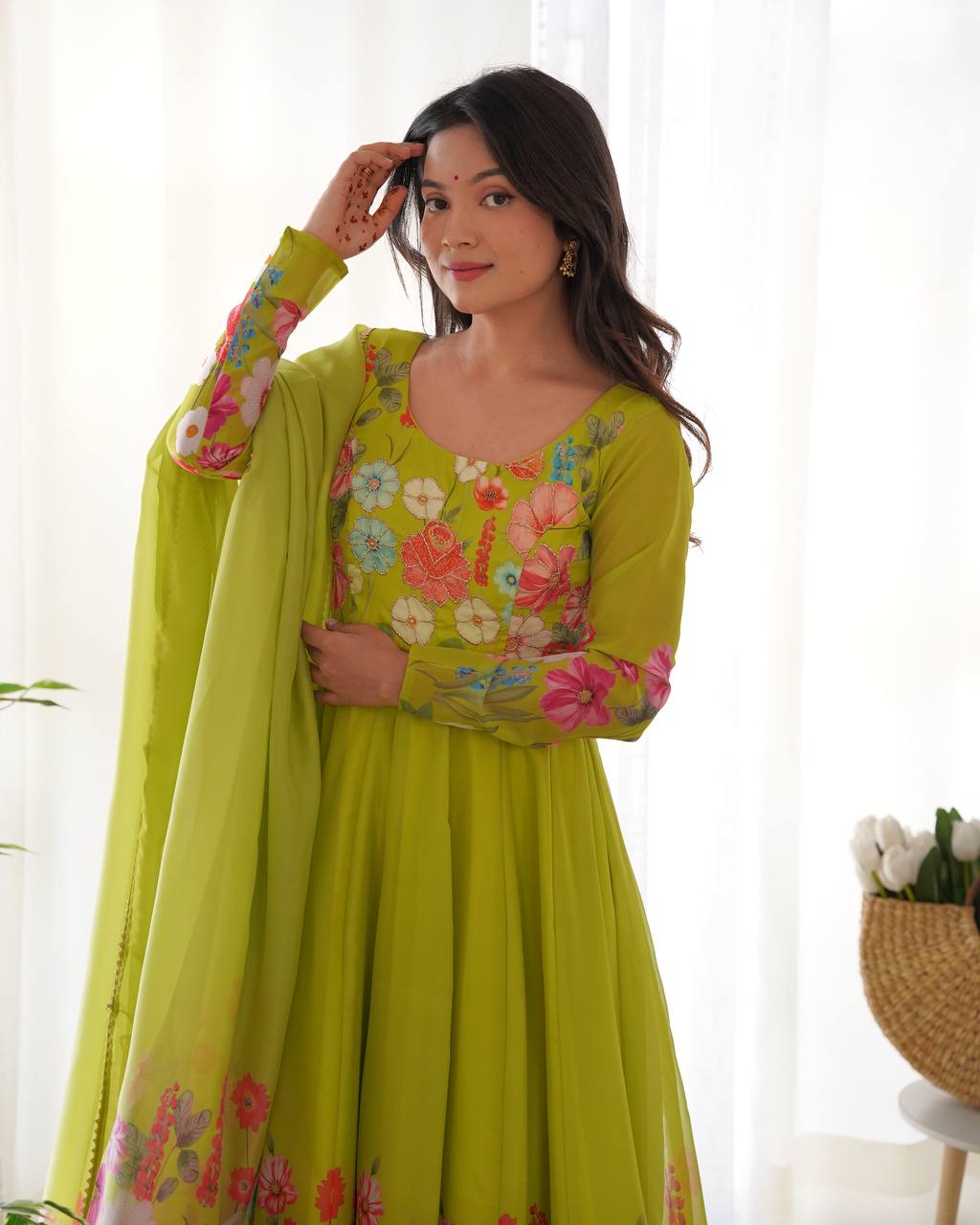 Liril Pure Soft Organja Silk Flower Position Outing Work Salwar Suit