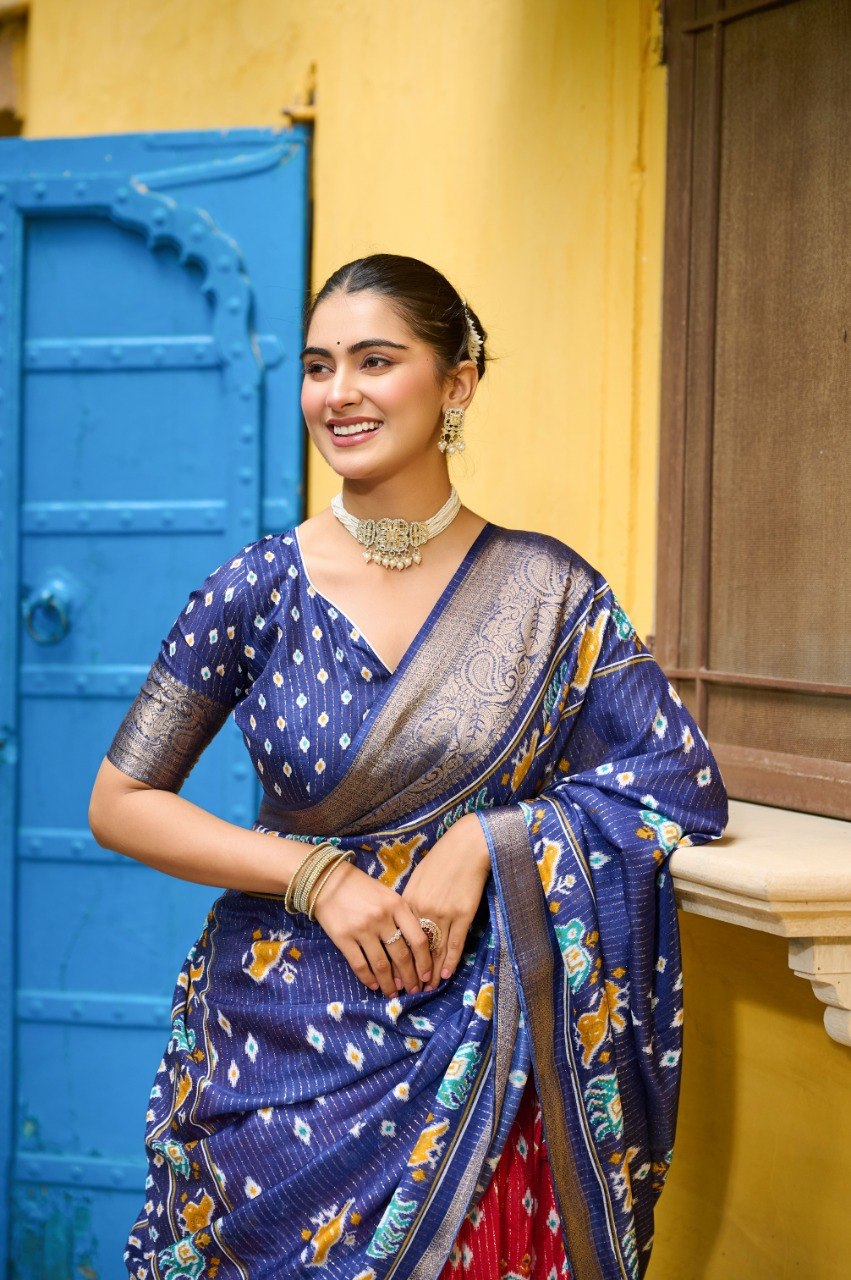 Red Lichi Silk Lehenga – Traditional Jacquard Border & Jari Lining with Ethnic Designer Print Set