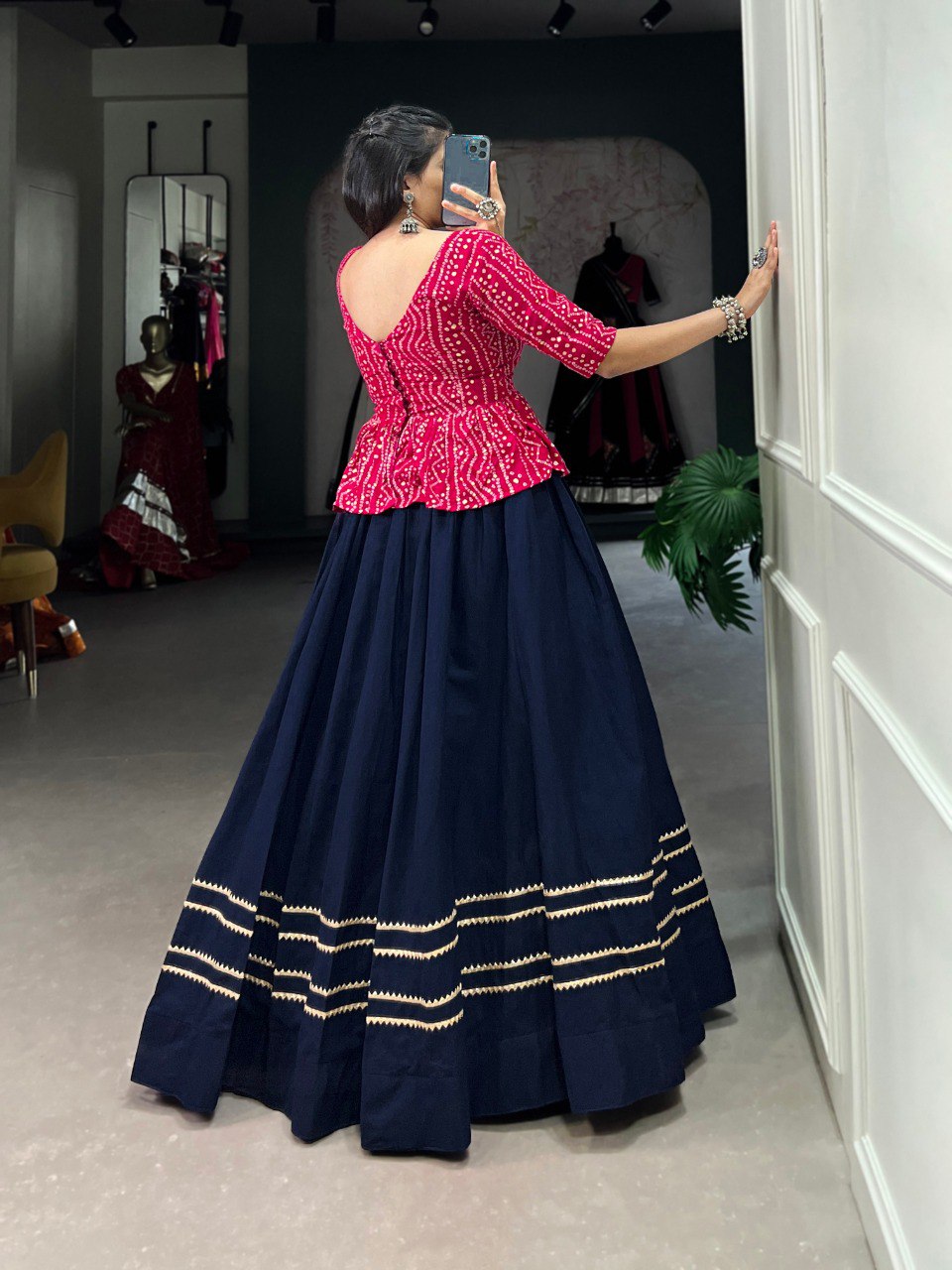 Pink Cotton Plain With Gota Patti Touch Up Flawless Wedding Look Lehenga