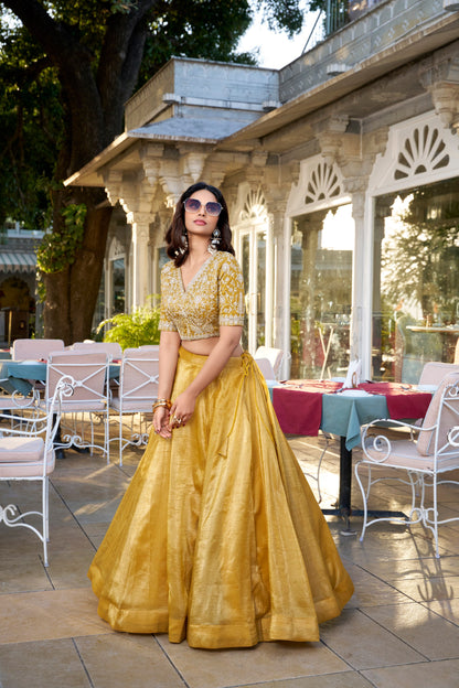 Goldie Sequins And Thread Embroidery Work Lehenga