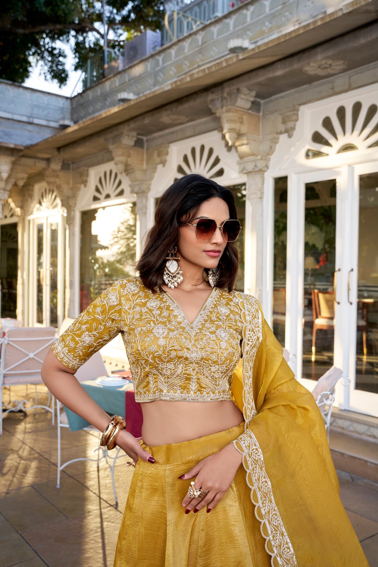 Goldie Sequins And Thread Embroidery Work Lehenga