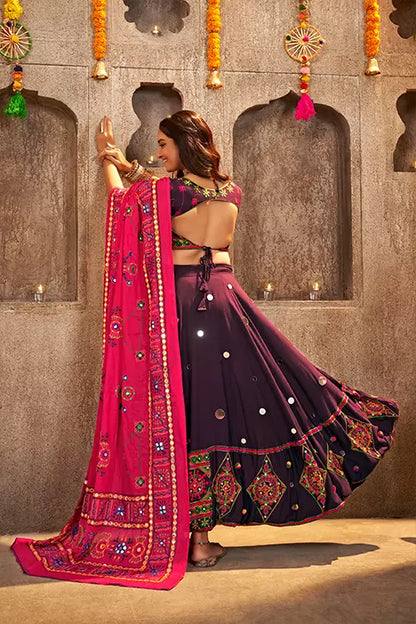 Best Exclusive Embroidered With Mirror Work Navratri Chaniya Choli