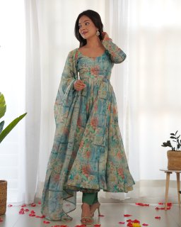 RAMA HEAVY PURE SOFT ORGANJA SILK PRINT SALWAR SUIT