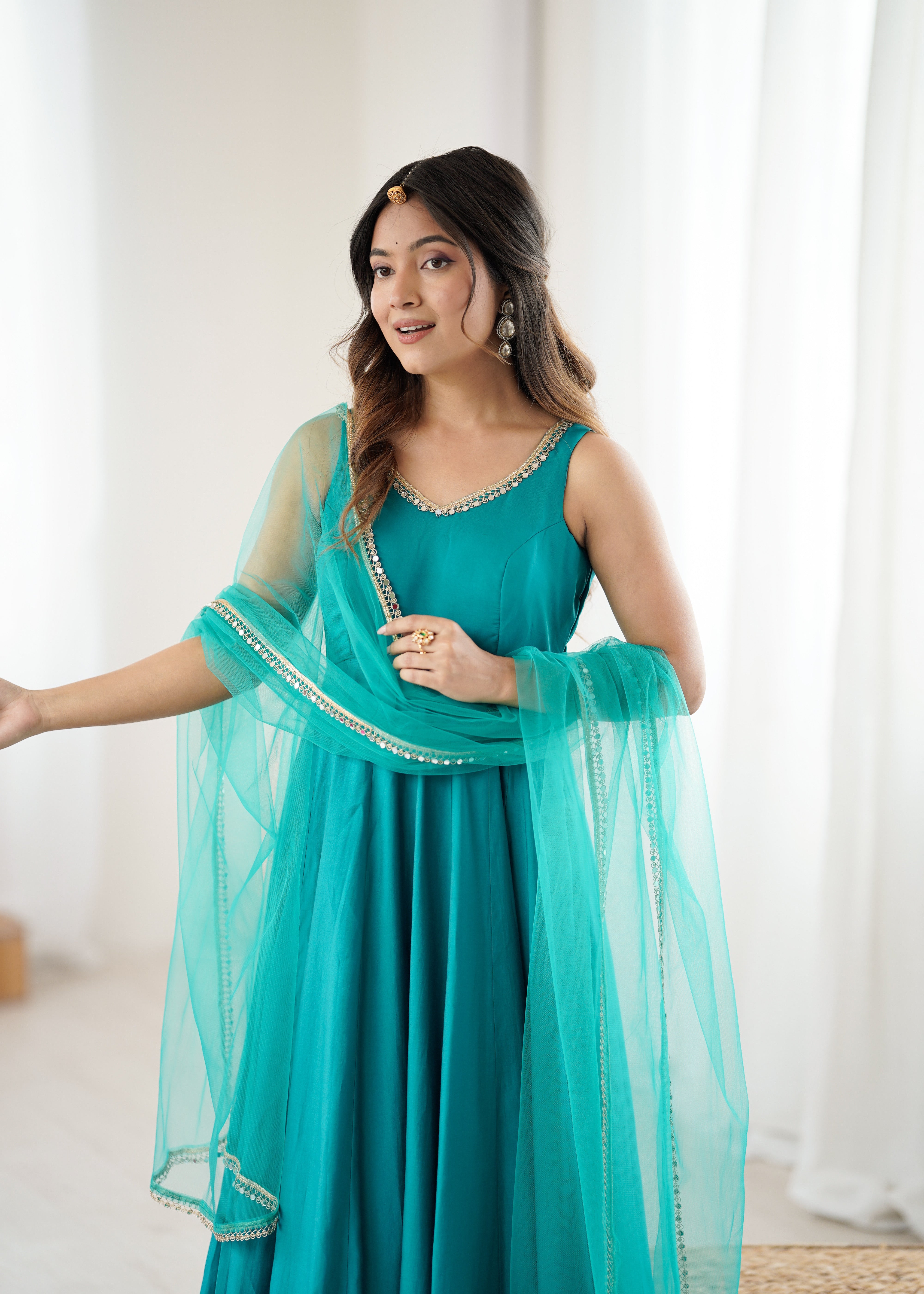 Rama Heavy Pure Roman Silk Fully Flair Anarkali Salwar Suit