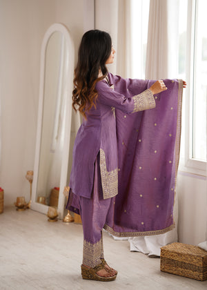 Festive onion pink patiala salwar suit with sequin work for Diwali and weddings

