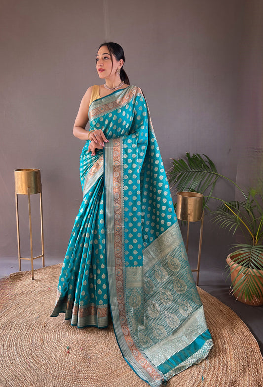 Rama Soft Silk Rich Pallu Woven Saree