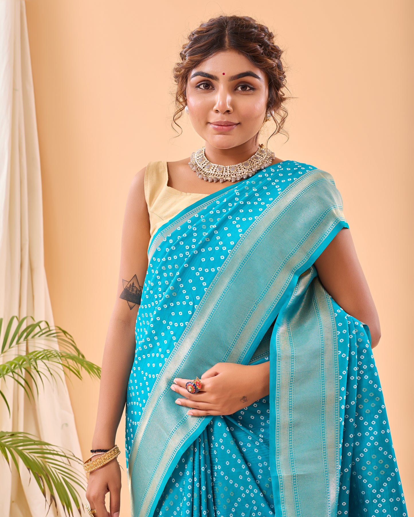 Sky Bandhej Original Paithani Silk Woven Saree