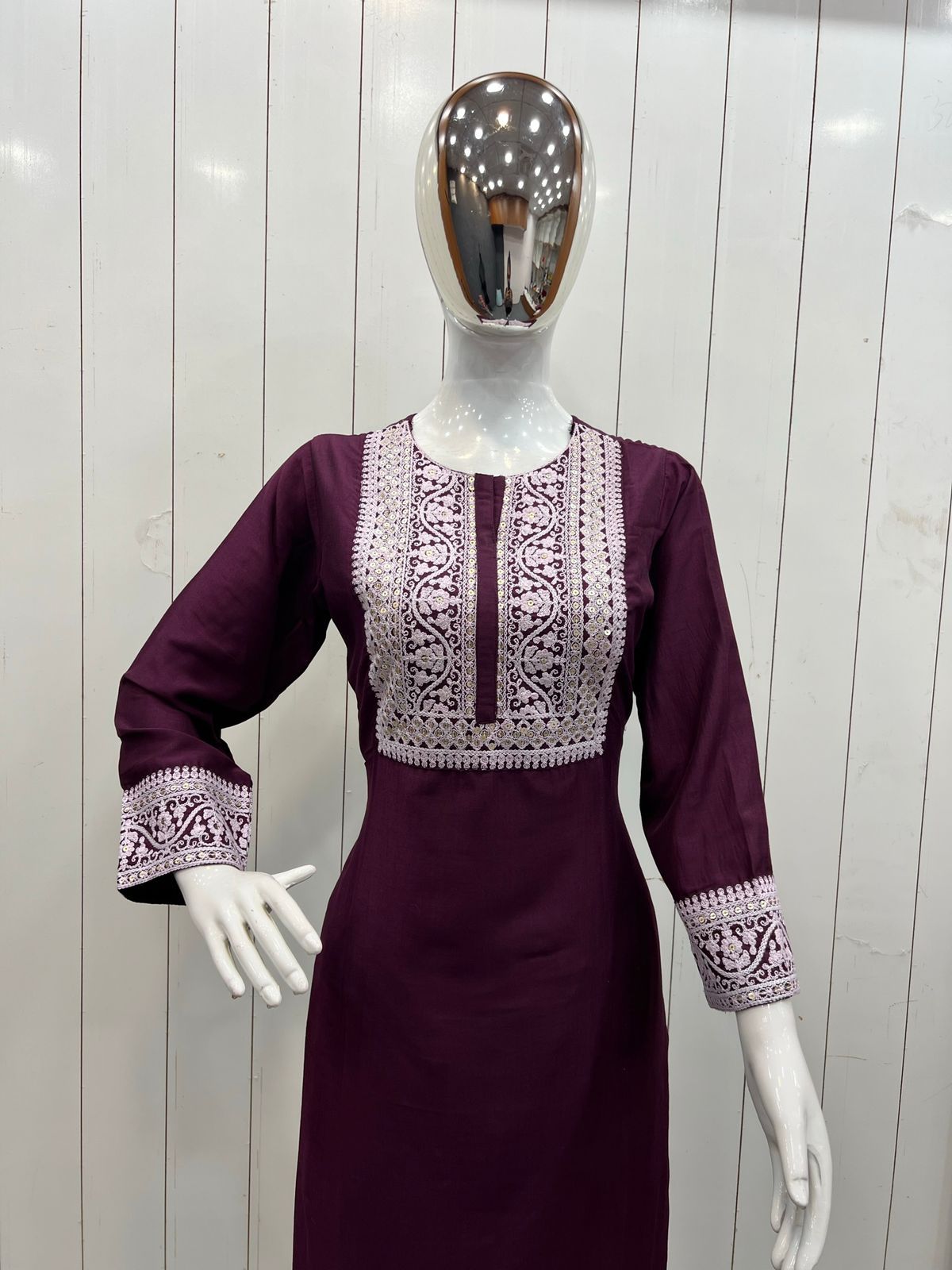 Beautiful Teal Wine Maska Cotton Silk Straight Kurti Suit Set With Pent Set Ready To Wear