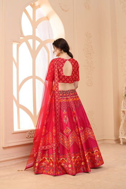 Pink Digital Printed Lehenga Choli With Dupatta Collection