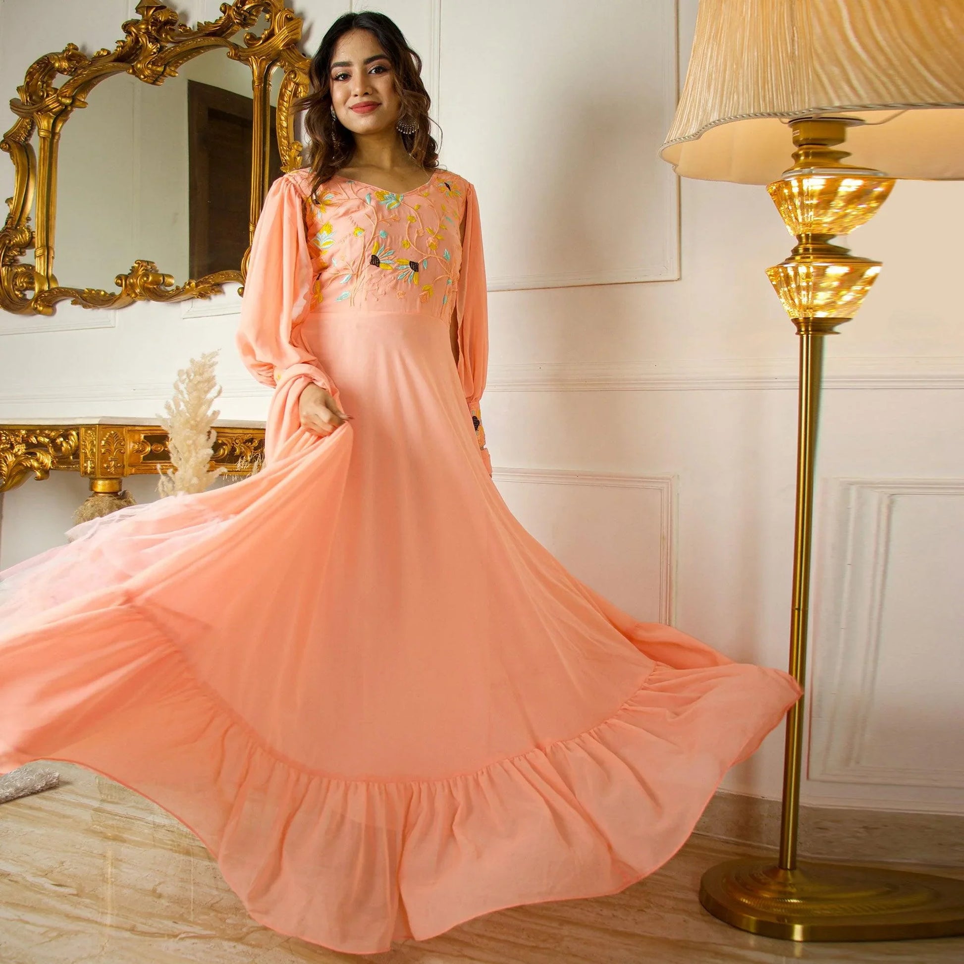 Peachmode party wear gowns discount
